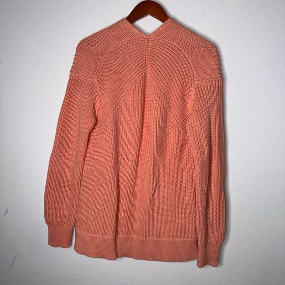ALEXANDER WANG Deep V Neck Rib Knit Pullover in Salmon Size Small - Picture 4 of 10